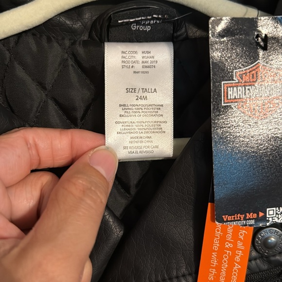 NWT Harley Davidson Boy Toddler Moto Pleather Jacket - Picture 3 of 10